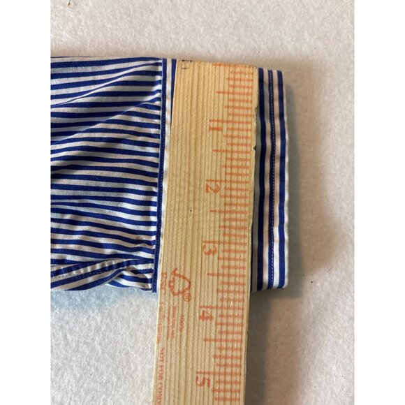 Ralph Lauren Mens Blue & White Striped Cotton Button-Down Shirt Size 15.5 - Picture 8 of 12